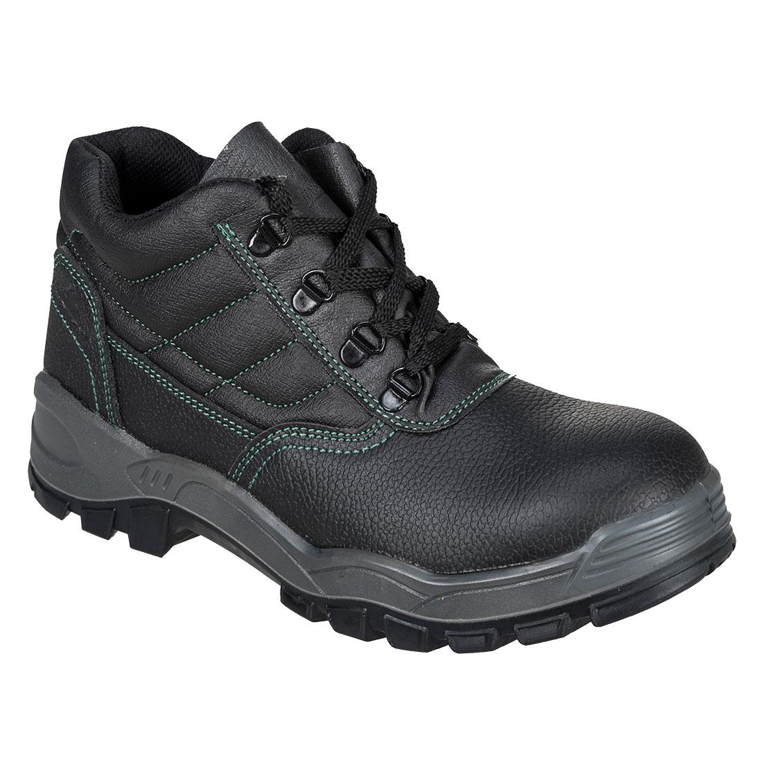 Bottine croûte de cuir embout acier S1 SR Noir
