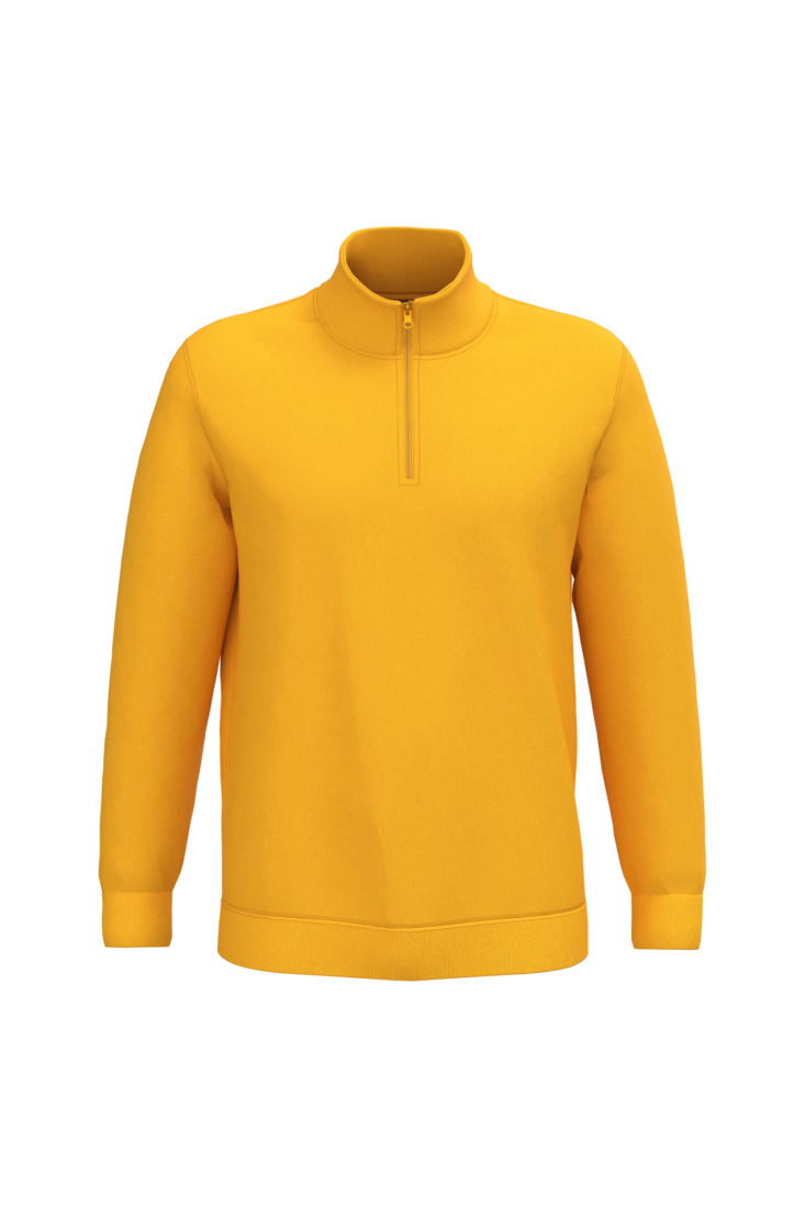 Basic sweatshirt met print en ritshals voor heren